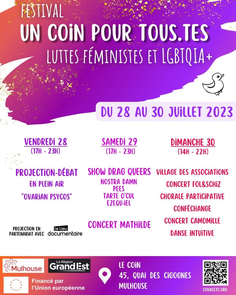 ovarian psycos - Kate Trumbull-Lavalle - Joanna Sokolowski - Jardin du Coin - bar associatif - festival - mulhouse - Un Coin pour tous.tes - le lieu documentaire aff